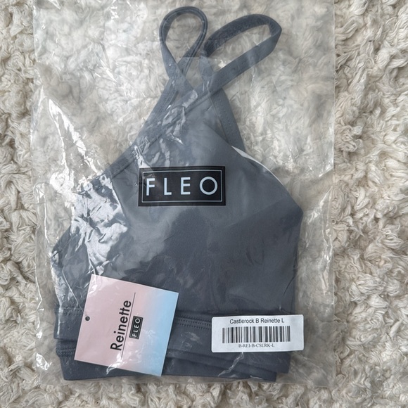 FLEO women's L athletic/gymnastics/tumbling bra Castlerock B NWT - Picture 3 of 3